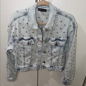 Generation Love Light Blue Studded Jacket